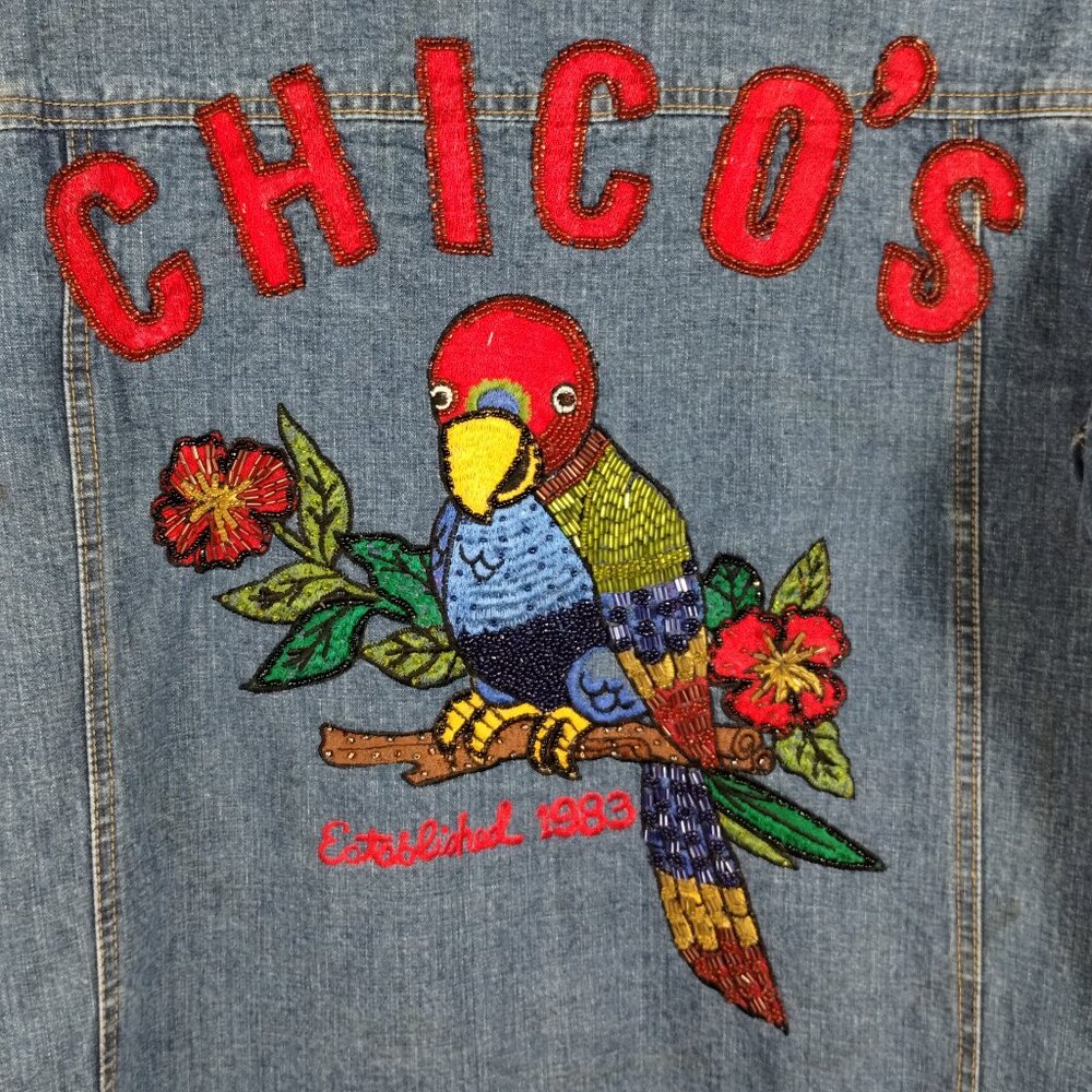 Chico's Anniversary Edition Denim Jacket Size 2/L - Picture 2 of 11